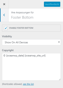 Header und Footer ändern