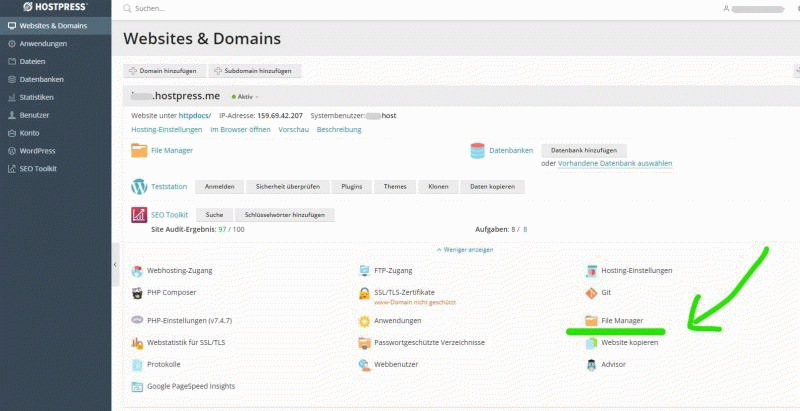 wp config file manager