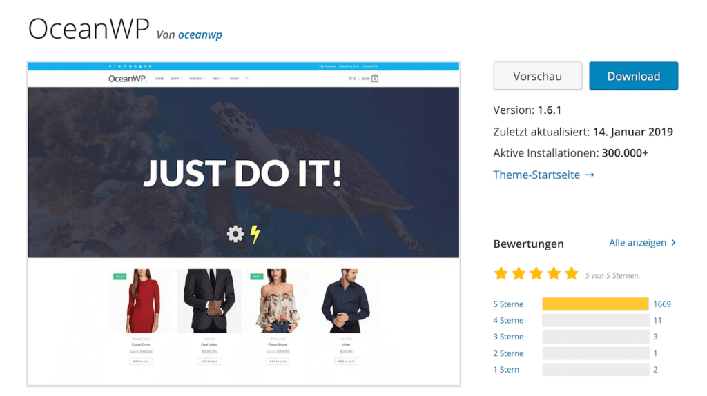 OceanWP WordPress WooCommerce Theme