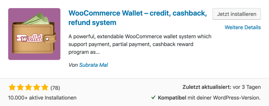 WooCommerce Wallet Plugin - Digitales Geld für dein Online Shop