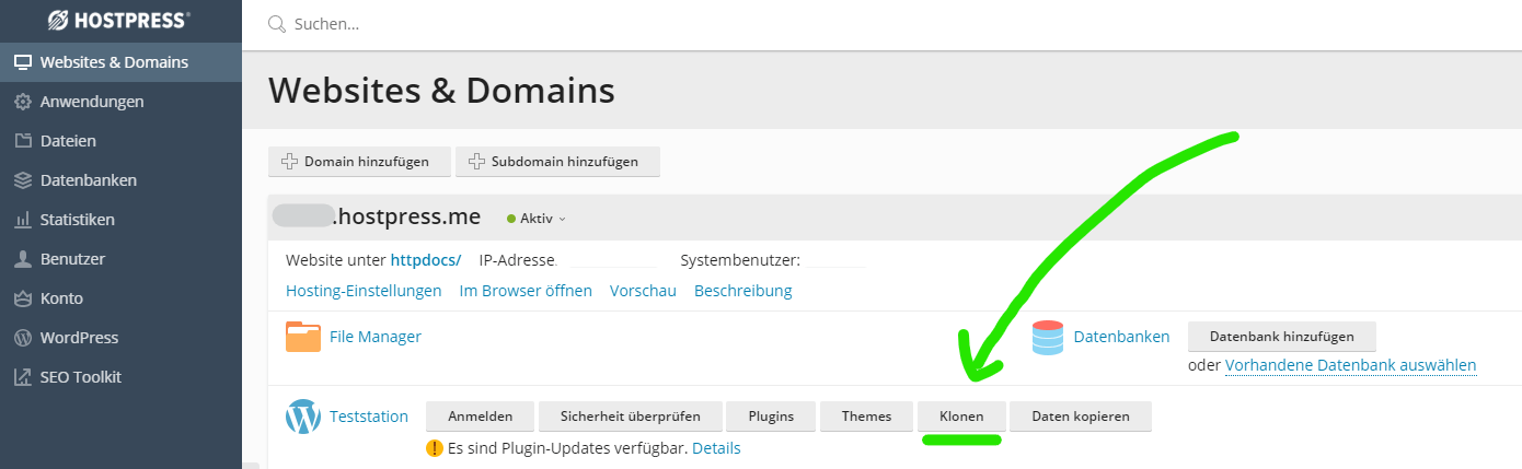 Anleitung - Tutorial zu klonen und staging