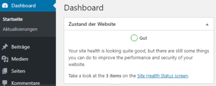 site health wp 5.4