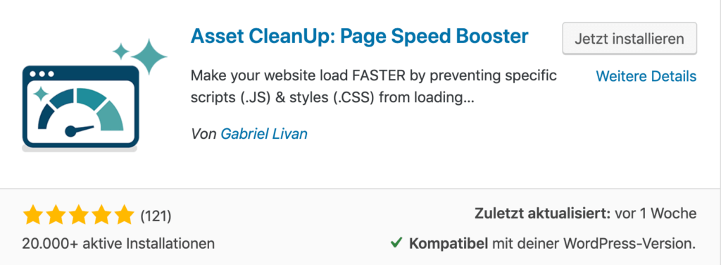 Asset CleanUp - WordPress Performance Booster für deine Website